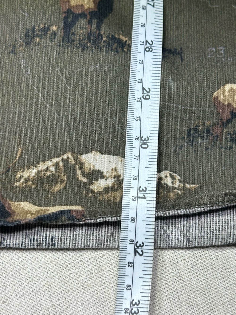 Columbia River Lodge Olive Green Corduroy Elk  Button Shirt Mens XL #outdoors - Picture 5 of 8